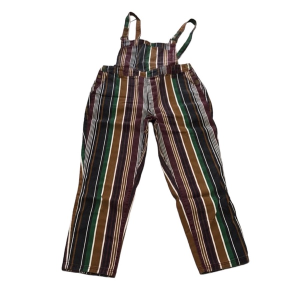 BDG Urban Outfitters Retro Striped Burron Up Overalls - Picture 3 of 13